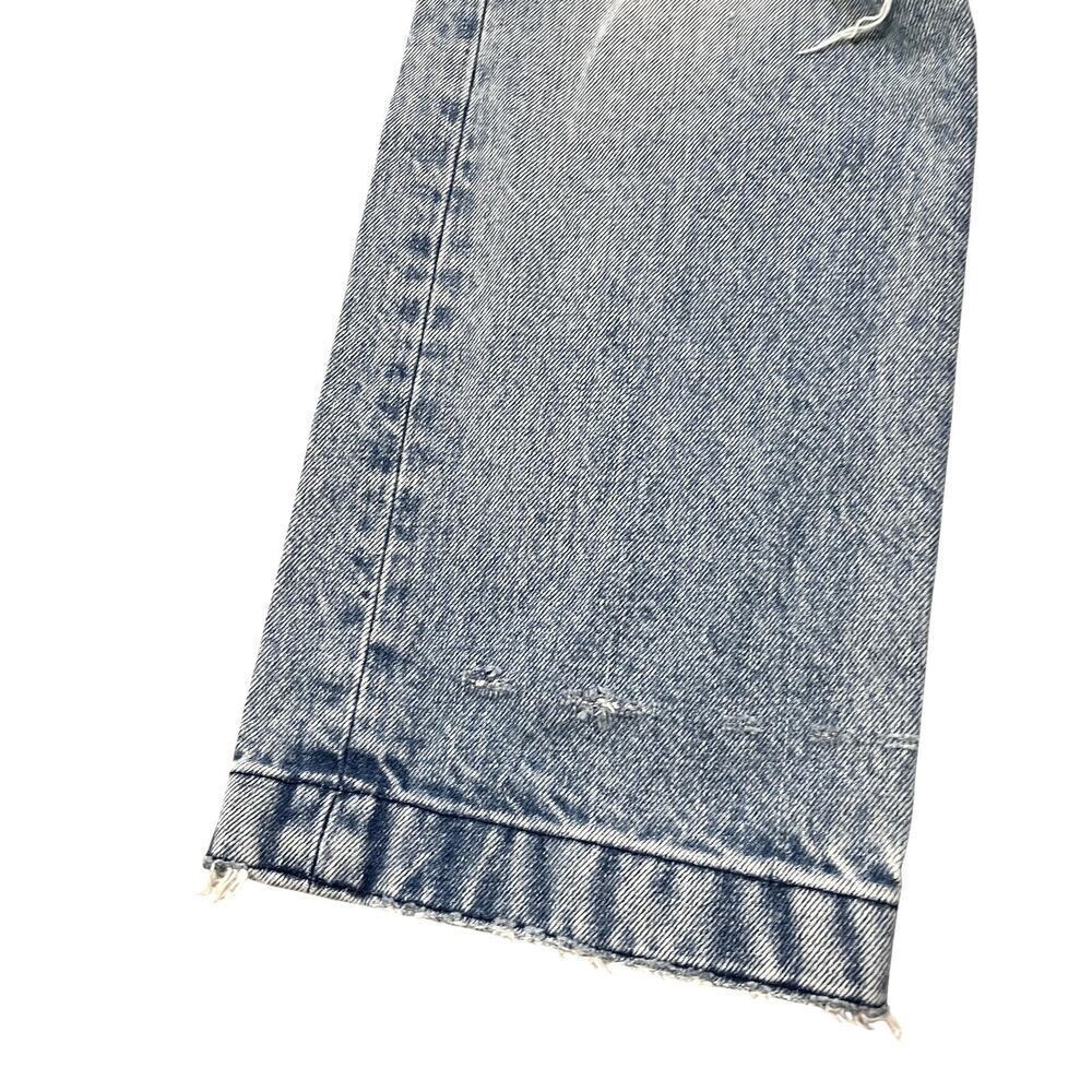 MOUSSY Vintage Jeans Womens 25 Blue Distressed Straight Leg Ankle Length Denim - Picture 7 of 10